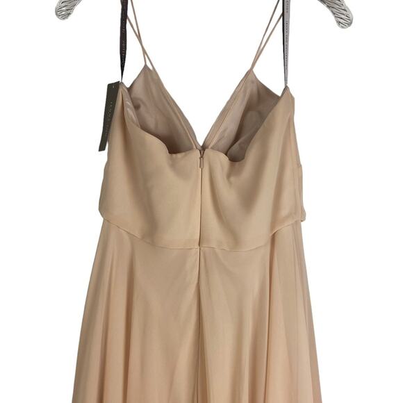 New Jenny Yoo Inesse Bridesmaid Dress Chiffon Soft Blush Romantic Womens Size 4 - Picture 7 of 11